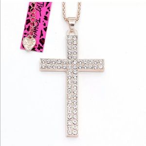 Betsey Johnson Jeweled Cross